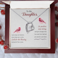 Load image into Gallery viewer, Forever Love Necklace For Daughter - Be Positive
