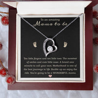 Load image into Gallery viewer, To an Amazing Mama to Be - Gift for Mom Heart Necklace
