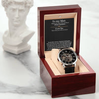 Load image into Gallery viewer, Men&#39;s Openwork Watch To My Man - Always Remember I Love You
