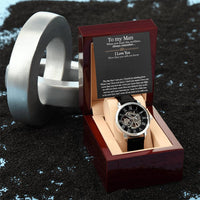 Load image into Gallery viewer, Men&#39;s Openwork Watch To My Man - Always Remember I Love You
