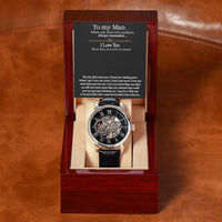 Load image into Gallery viewer, Men&#39;s Openwork Watch To My Man - Always Remember I Love You
