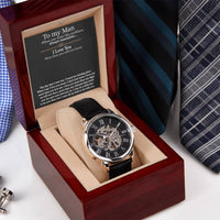 Load image into Gallery viewer, Men&#39;s Openwork Watch To My Man - Always Remember I Love You
