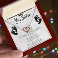 Load image into Gallery viewer, Interlocking Hearts Necklace For New Big Sister
