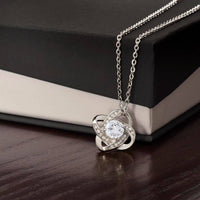 Load image into Gallery viewer, Love Knot Necklace - Yellow or White Gold
