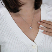 Load image into Gallery viewer, Love Knot Necklace Soulmate - White or Yellow Gold

