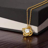 Load image into Gallery viewer, Love Knot Necklace - Yellow or White Gold
