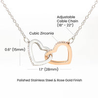 Load image into Gallery viewer, Interlocking Hearts - Embellished with Cubic Zirconia Crystals
