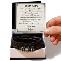Load image into Gallery viewer, To My Son Bracelet from Mom
