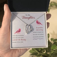 Load image into Gallery viewer, Forever Love Necklace For Daughter - Be Positive
