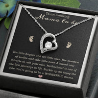 Load image into Gallery viewer, To an Amazing Mama to Be - Gift for Mom Heart Necklace

