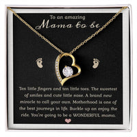 Load image into Gallery viewer, To an Amazing Mama to Be - Gift for Mom Heart Necklace

