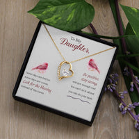 Load image into Gallery viewer, Forever Love Necklace For Daughter - Be Positive

