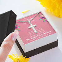 Load image into Gallery viewer, Stainless Cross Necklace- To My Twin Sister

