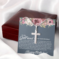 Load image into Gallery viewer, Stainless Cross Necklace For Girlfriend 60th Birthday

