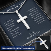 Load image into Gallery viewer, To My Father In Law Cross Necklace from Son In Law
