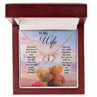 Load image into Gallery viewer, To My Wife - Everlasting Love Hearts Necklace  - Teddy Bears Card
