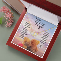Load image into Gallery viewer, To My Wife - Everlasting Love Hearts Necklace  - Teddy Bears Card
