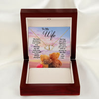 Load image into Gallery viewer, To My Wife - Everlasting Love Hearts Necklace  - Teddy Bears Card
