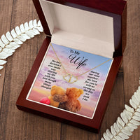 Load image into Gallery viewer, To My Wife - Everlasting Love Hearts Necklace  - Teddy Bears Card
