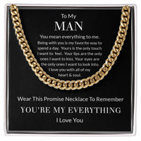 Load image into Gallery viewer, To My Man Cuban Chain Promise Necklace for Him
