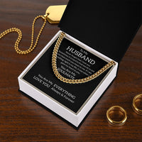 Load image into Gallery viewer, Men Necklace with Meaning - To My Husband, You are My Soulmate - Cuban Link Chain
