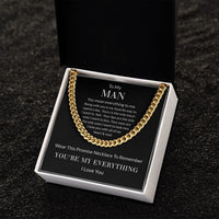 Load image into Gallery viewer, To My Man Cuban Chain Promise Necklace for Him
