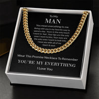 Load image into Gallery viewer, To My Man Cuban Chain Promise Necklace for Him

