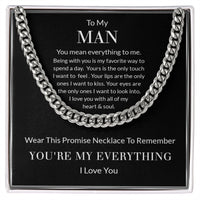 Load image into Gallery viewer, To My Man Cuban Chain Promise Necklace for Him
