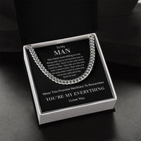 Load image into Gallery viewer, To My Man Cuban Chain Promise Necklace for Him
