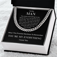 Load image into Gallery viewer, To My Man Cuban Chain Promise Necklace for Him
