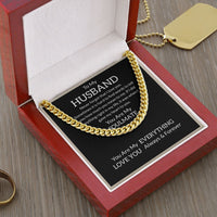 Load image into Gallery viewer, Men Necklace with Meaning - To My Husband, You are My Soulmate - Cuban Link Chain

