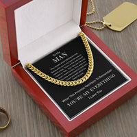Load image into Gallery viewer, To My Man Cuban Chain Promise Necklace for Him
