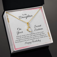 Load image into Gallery viewer, To My Daughter On Your Sweet Sixteen Birthday - Ribbon Pendant
