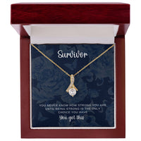 Load image into Gallery viewer, Survivor Necklace - You Got This message
