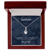 Load image into Gallery viewer, Survivor Necklace - You Got This message
