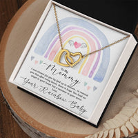 Load image into Gallery viewer, Rainbow Baby Gifts for Mom Interlocking Hearts Necklace
