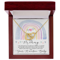 Load image into Gallery viewer, Rainbow Baby Gifts for Mom Interlocking Hearts Necklace
