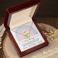 Load image into Gallery viewer, Rainbow Baby Gifts for Mom Interlocking Hearts Necklace
