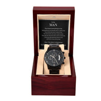 Load image into Gallery viewer, To My Man Gift You Mean Everything to Me - Black Chronograph Watch
