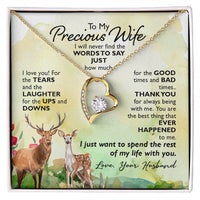 Load image into Gallery viewer, To My Precious Wife Heart Necklace
