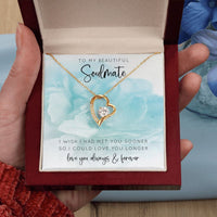 Load image into Gallery viewer, To My Beautiful Soulmate Heart Pendant
