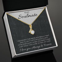 Load image into Gallery viewer, To my soulmate Necklace with Card, Romantic Anniversary Gift for Her
