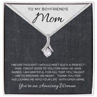 Load image into Gallery viewer, To My Boyfriend&#39;s Mom Necklace with Message Card
