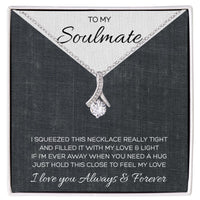 Load image into Gallery viewer, To my soulmate Necklace with Card, Romantic Anniversary Gift for Her

