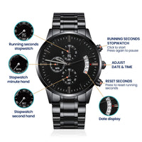 Load image into Gallery viewer, To My Man Gift You Mean Everything to Me - Black Chronograph Watch
